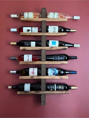New Syle 12 Bottle Solid Wood Wall Mounted Wine Rack 🍷